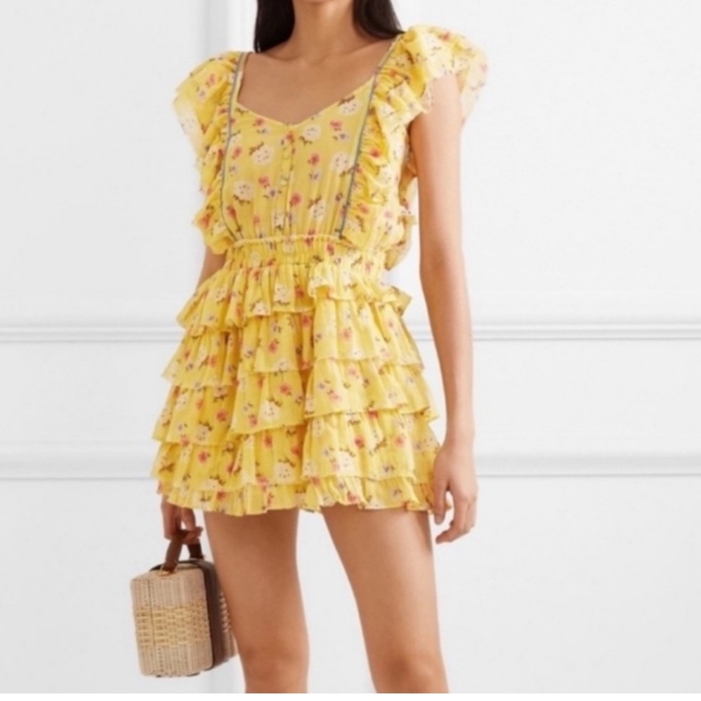 NWOT LoveShackFancy Floral Ruffle Dress